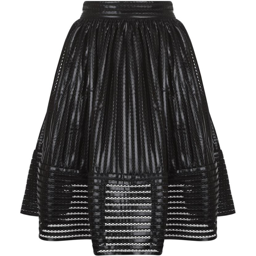 Maje James Mesh-stripe Flared Skirt - Picture 3 of 8